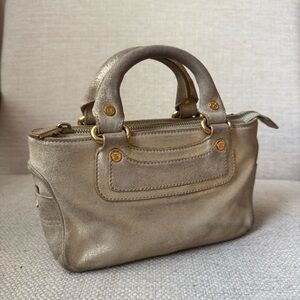 Celine Metallic Gold Leather Boogie Mini Bag